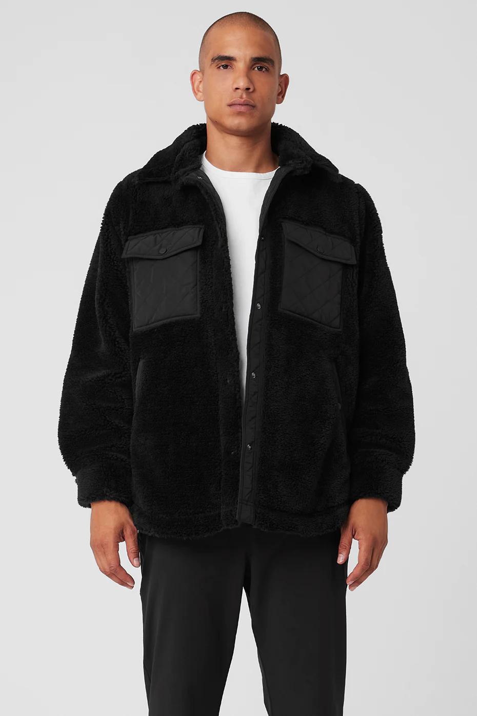Sherpa Edge Shacket - Black