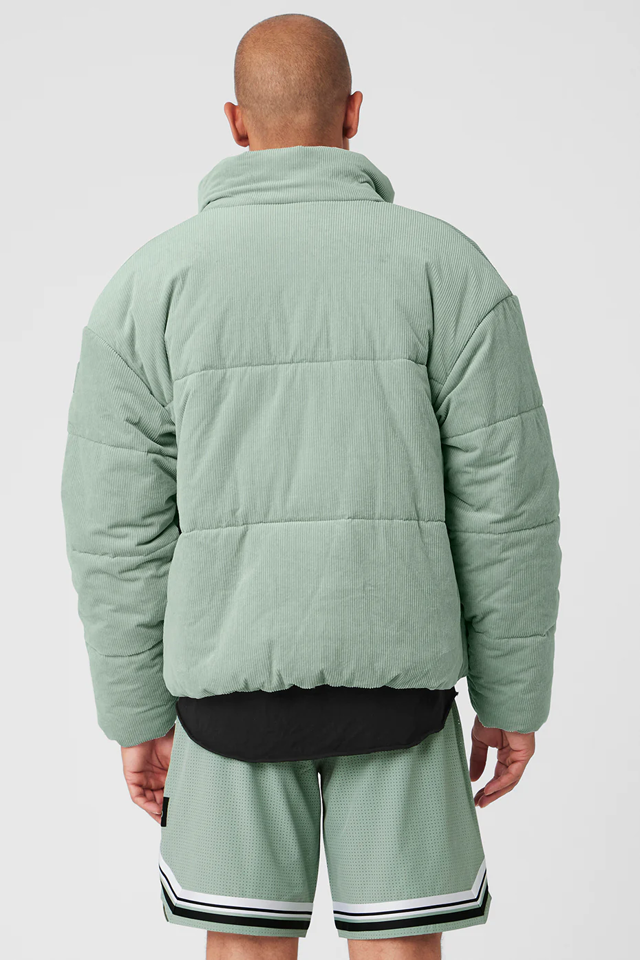Corduroy Stage Puffer - Icy Sage