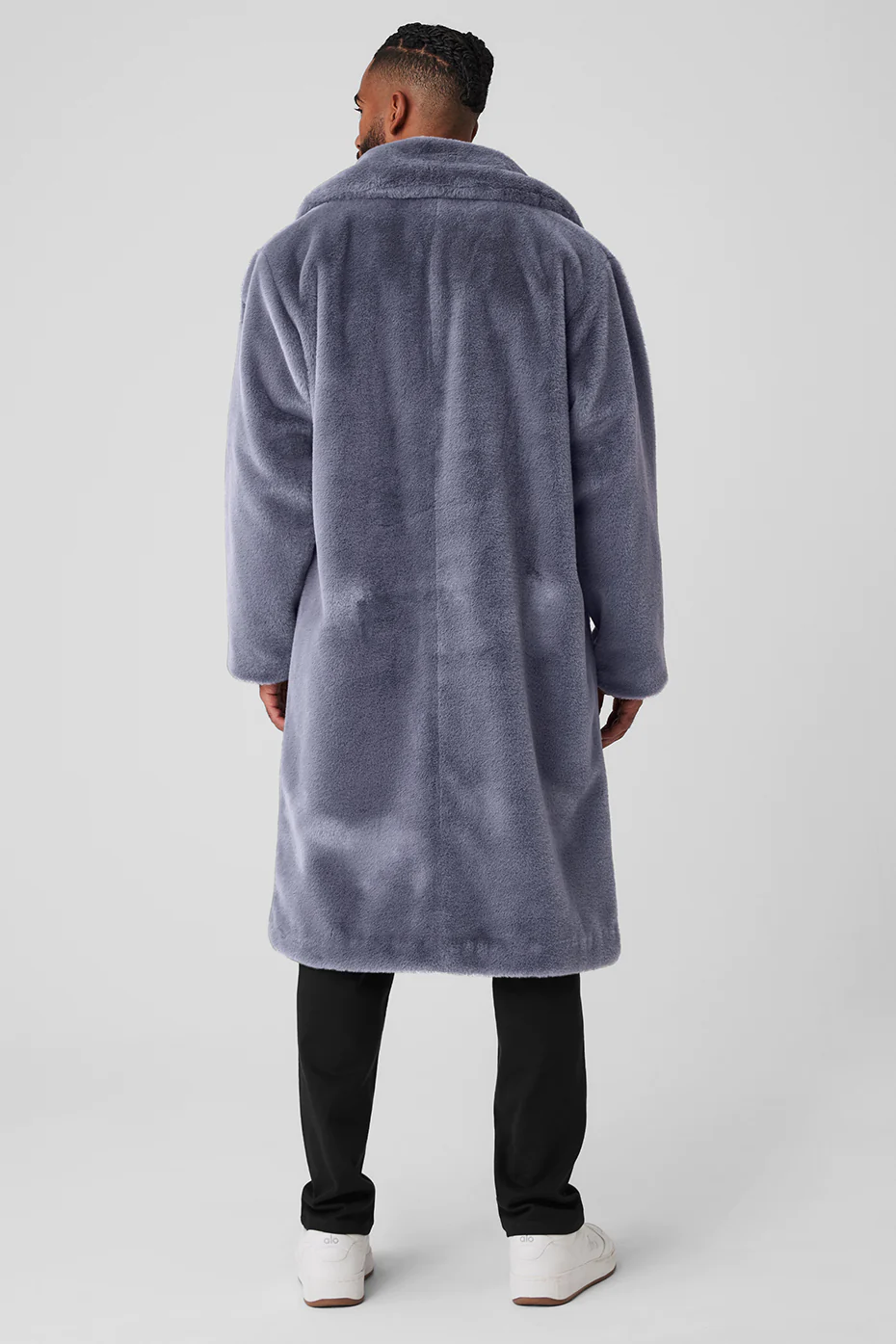 Oversized Faux Fur Trench - Fog
