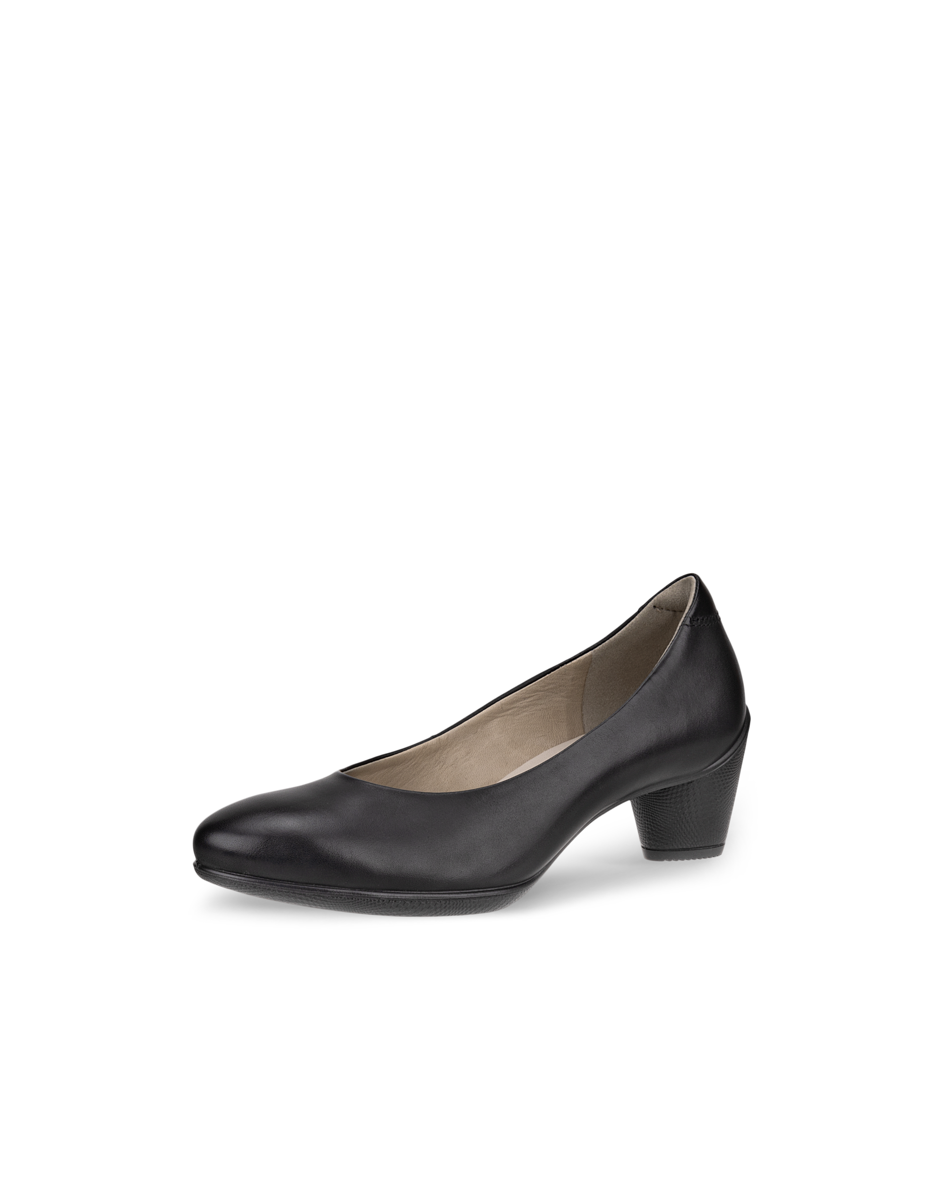 Women's ECCO® Sculptured 45 Leather Block-Heeled Pump