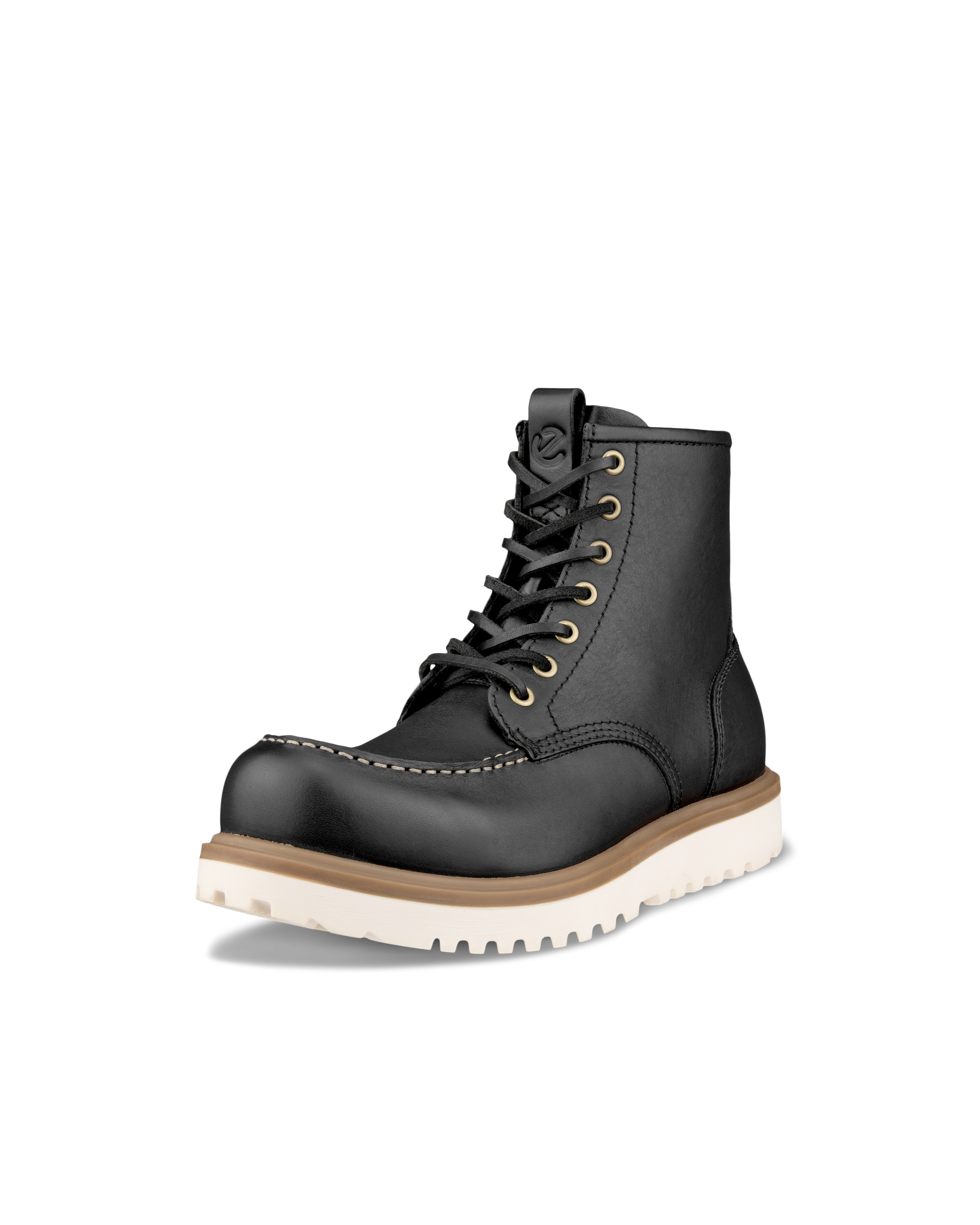 Men's ECCO® Staker Leather Moc-Toe Boot
