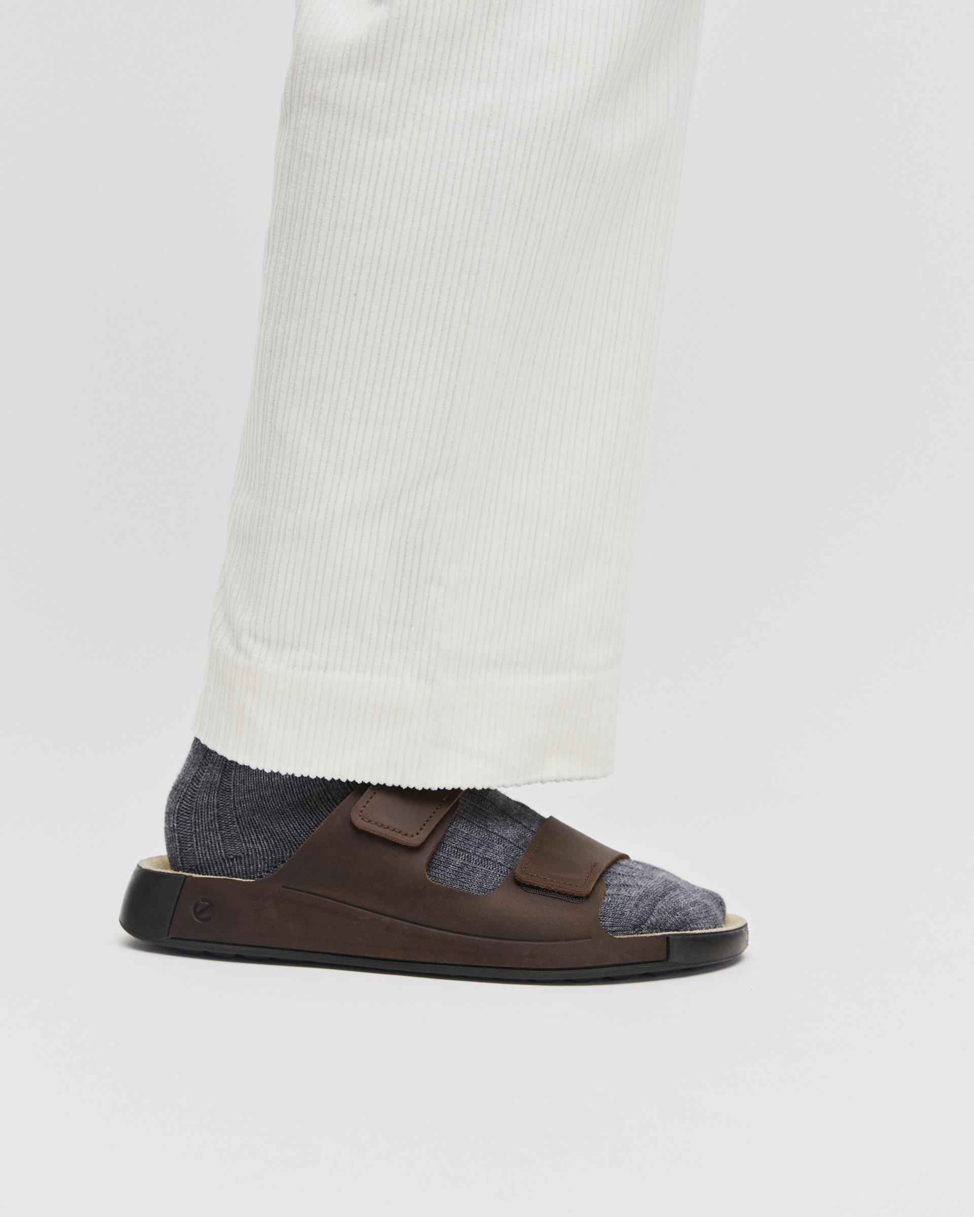 Men's ECCO® Cozmo Leather Two Strap Sandal