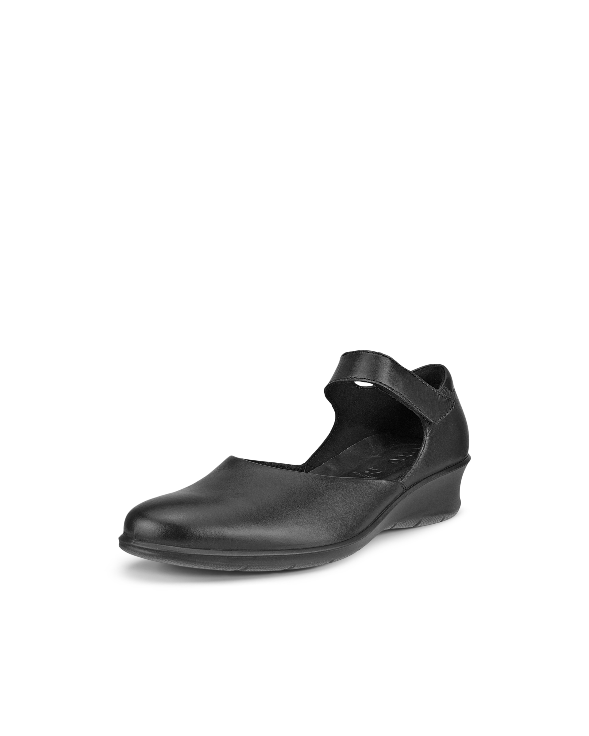 Women's ECCO® Felicia Leather Low Wedge Mary Jane's