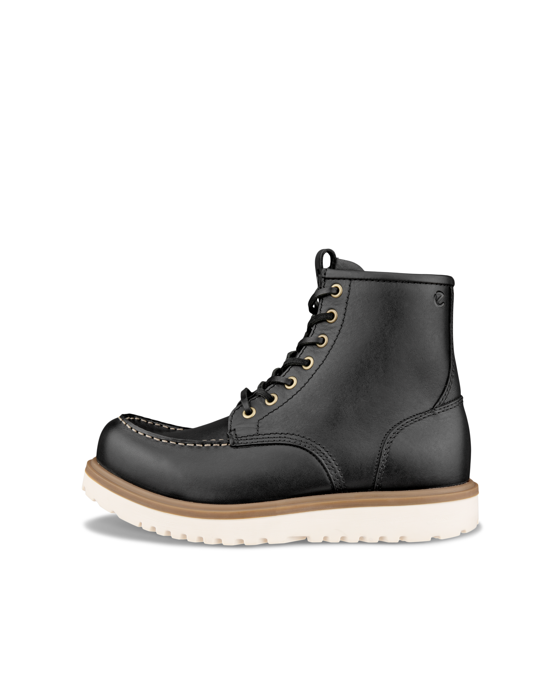 Men's ECCO® Staker Leather Moc-Toe Boot