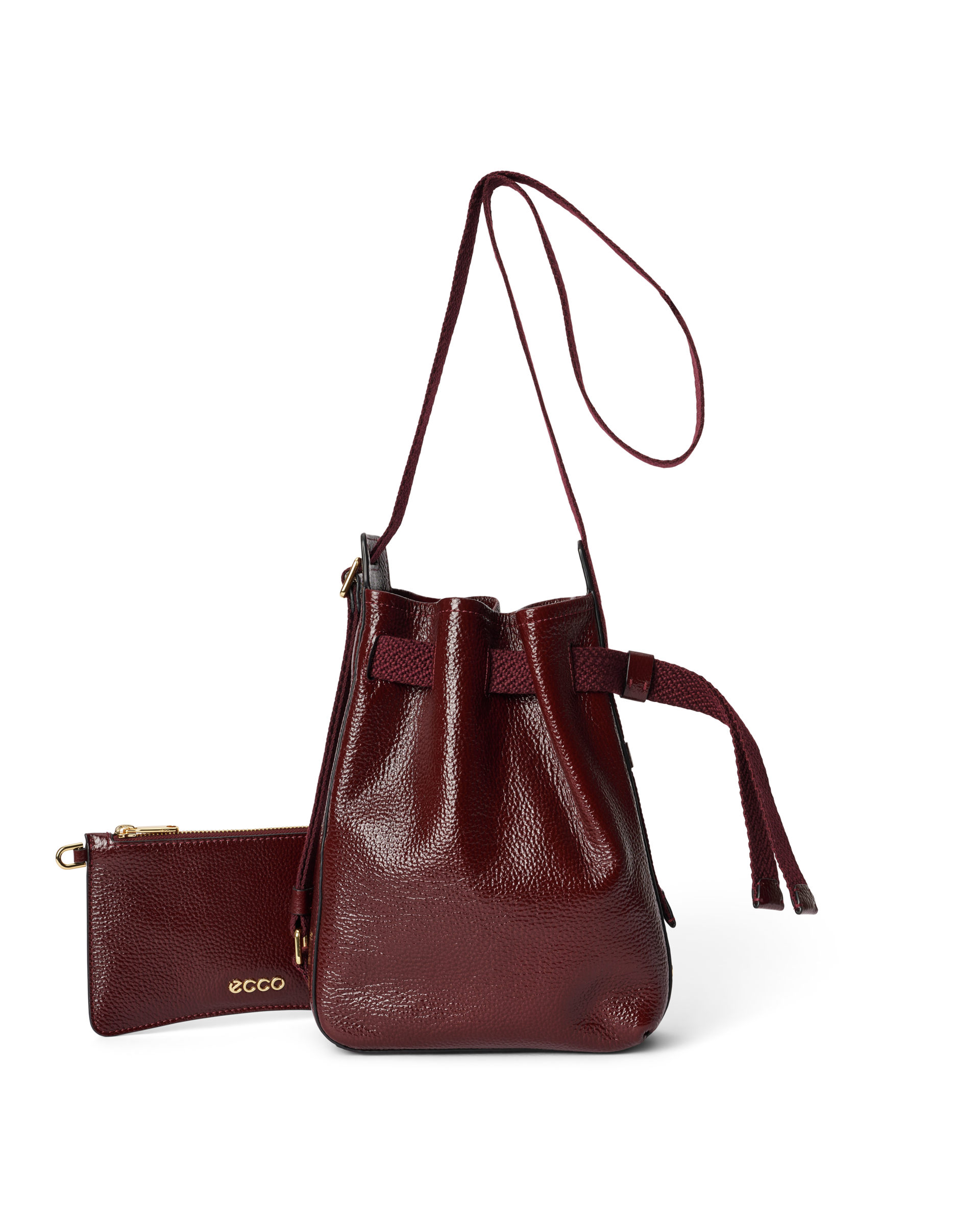 ECCO® Sail Medium Shine Pebbled Leather Hobo Bag