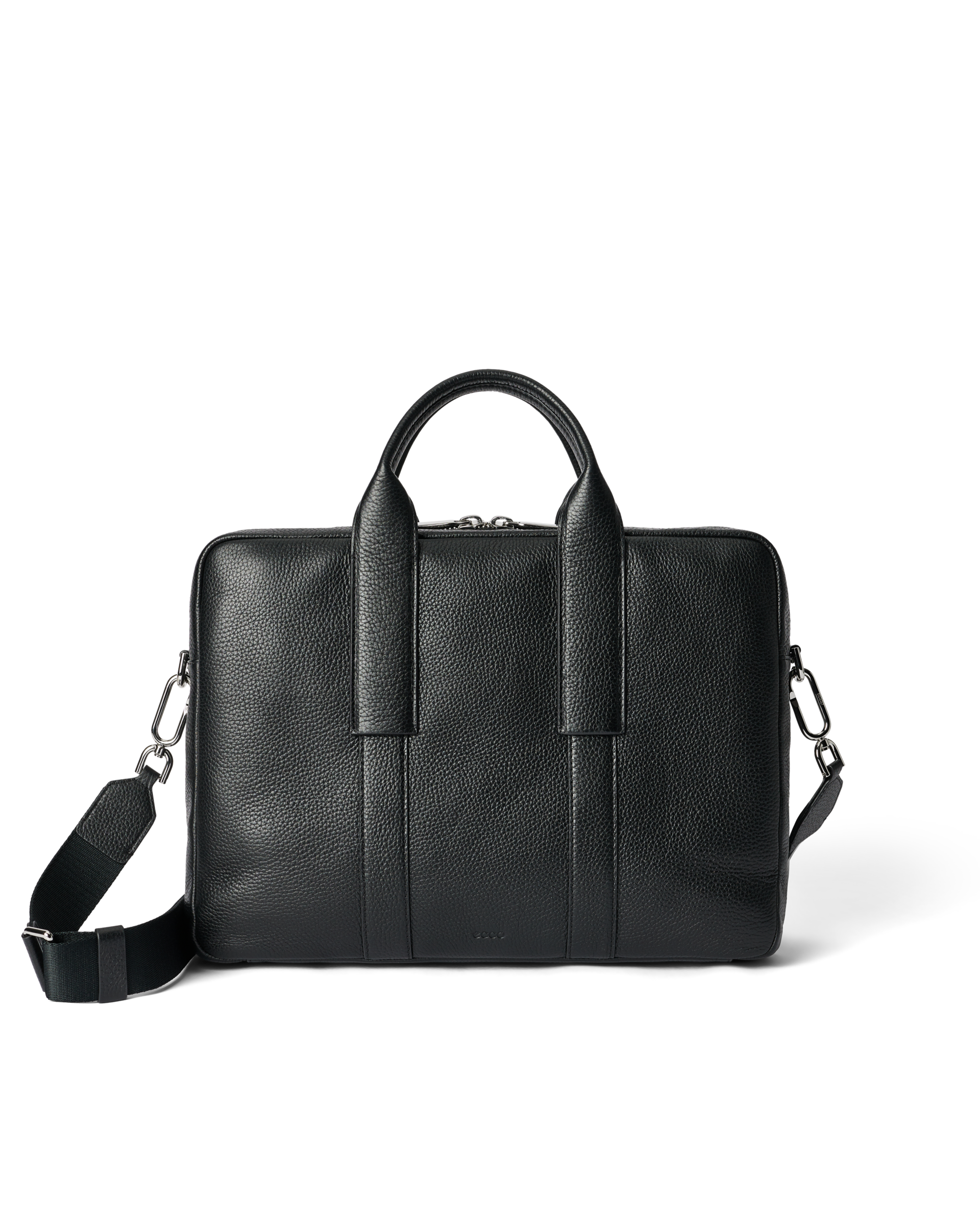 ECCO® Flat Pouch Pebbled Leather Laptop Bag
