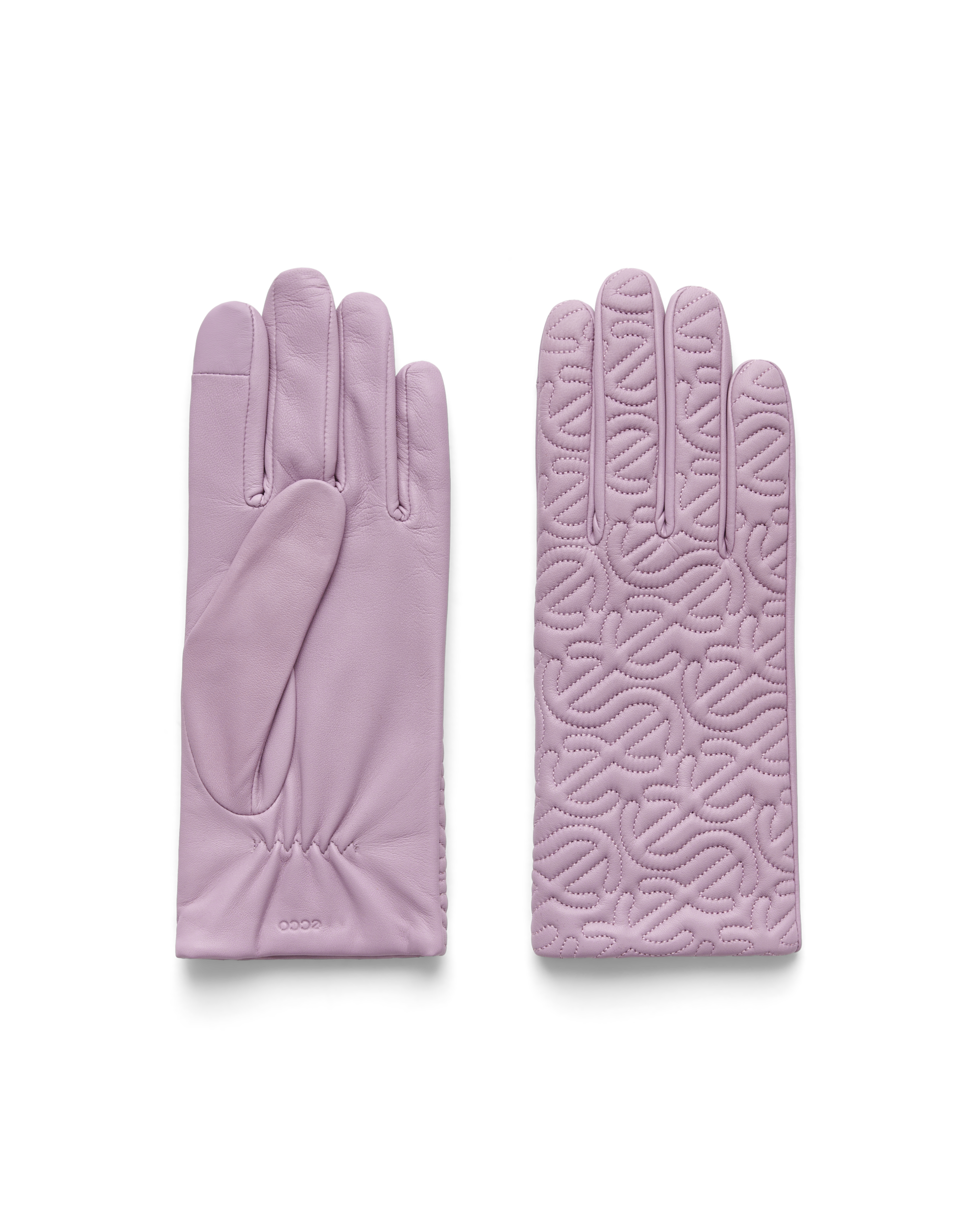 Unisex ECCO® Quilted Wave Gloves Medium Leather Gloves