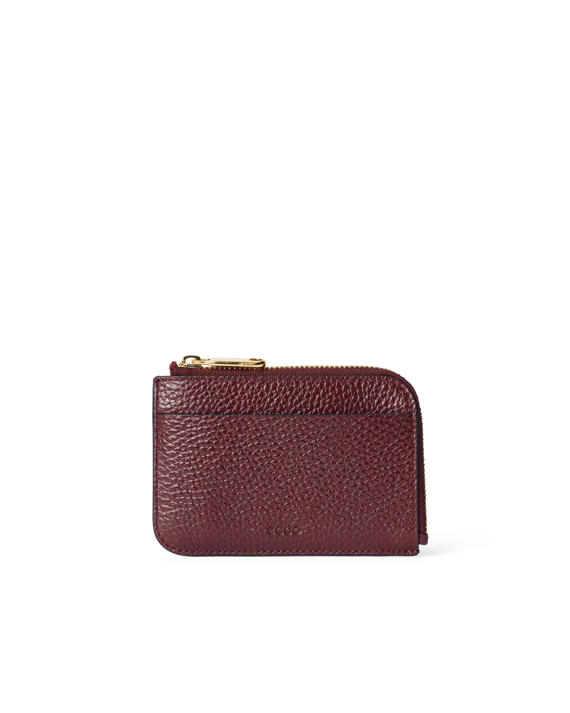 ECCO® Zipped Shine Soft Pebbled Leather Card Case
