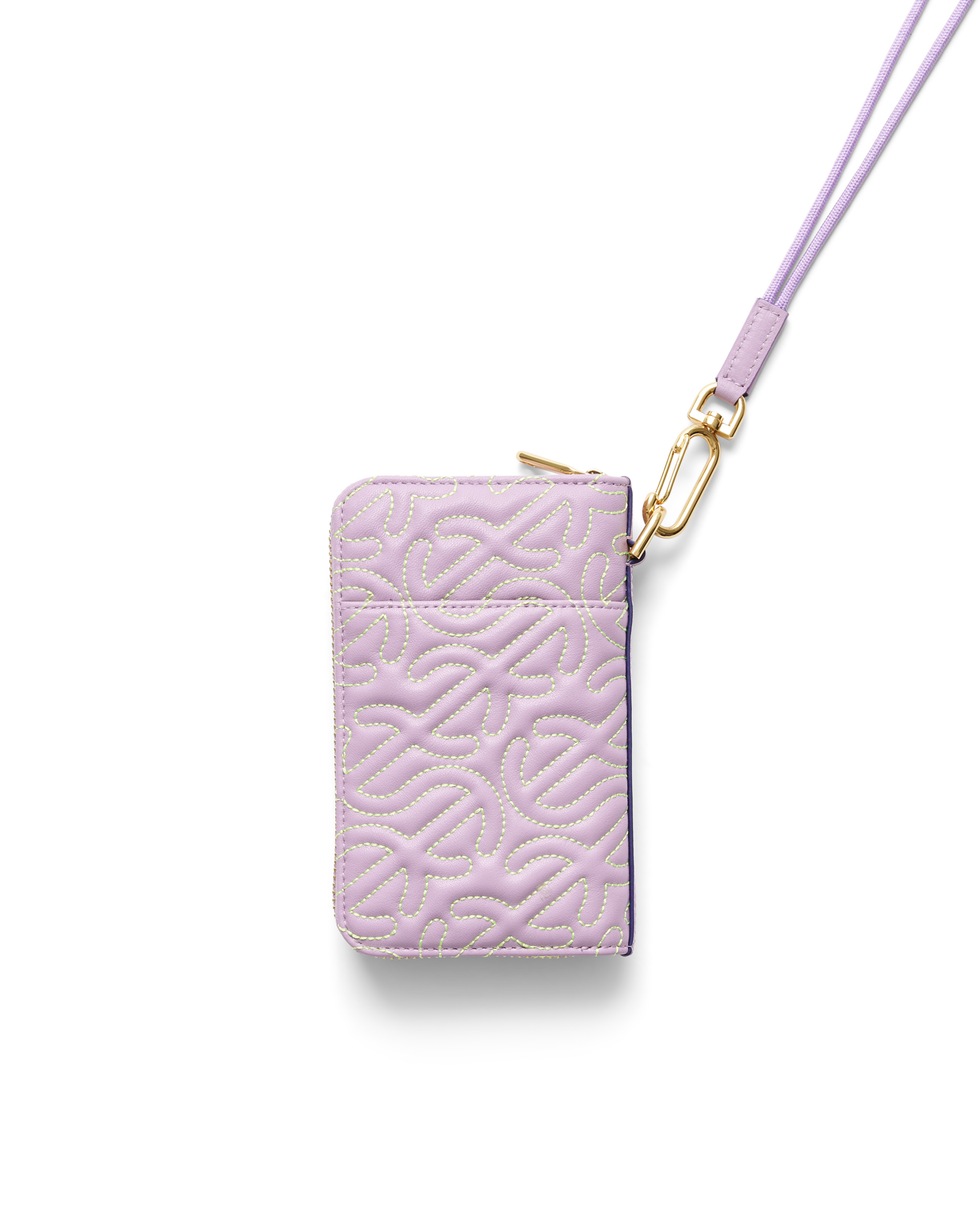 ECCO® Wave Zip Around Quilted Leather Pouch Wallet
