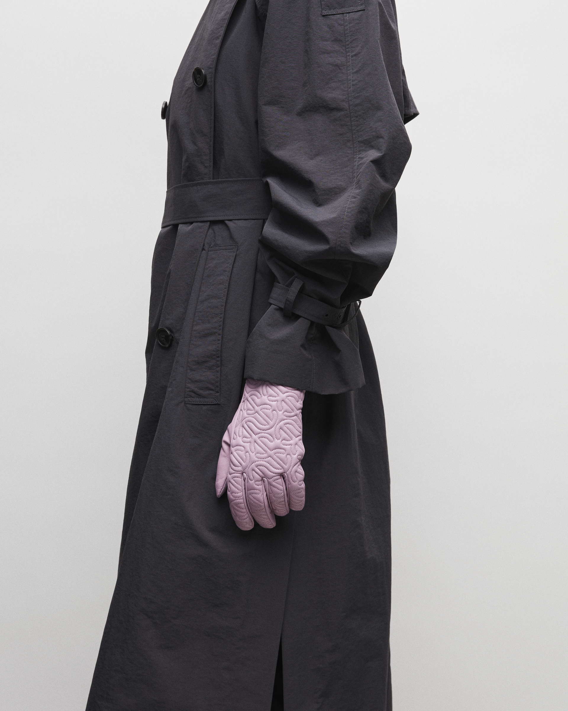 Women's ECCO® Quilted Wave Gloves Medium Leather Gloves