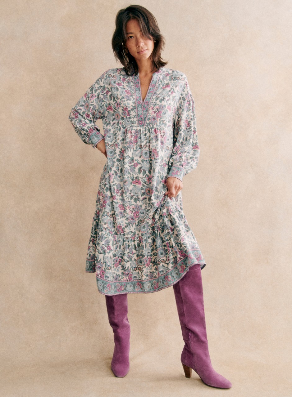 Colette Thigh High Boots Purple