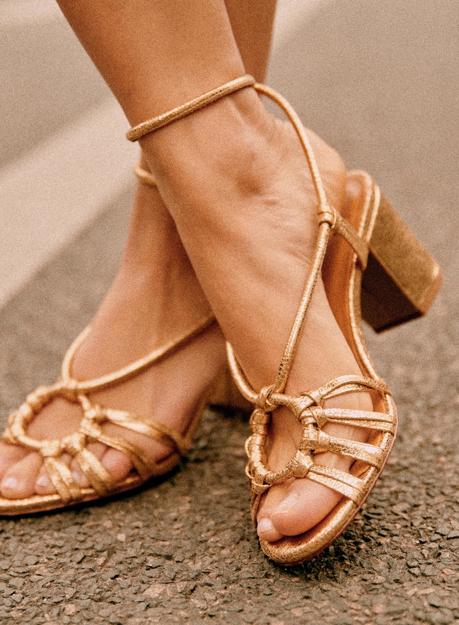 Gloria Sandals Smooth Gold