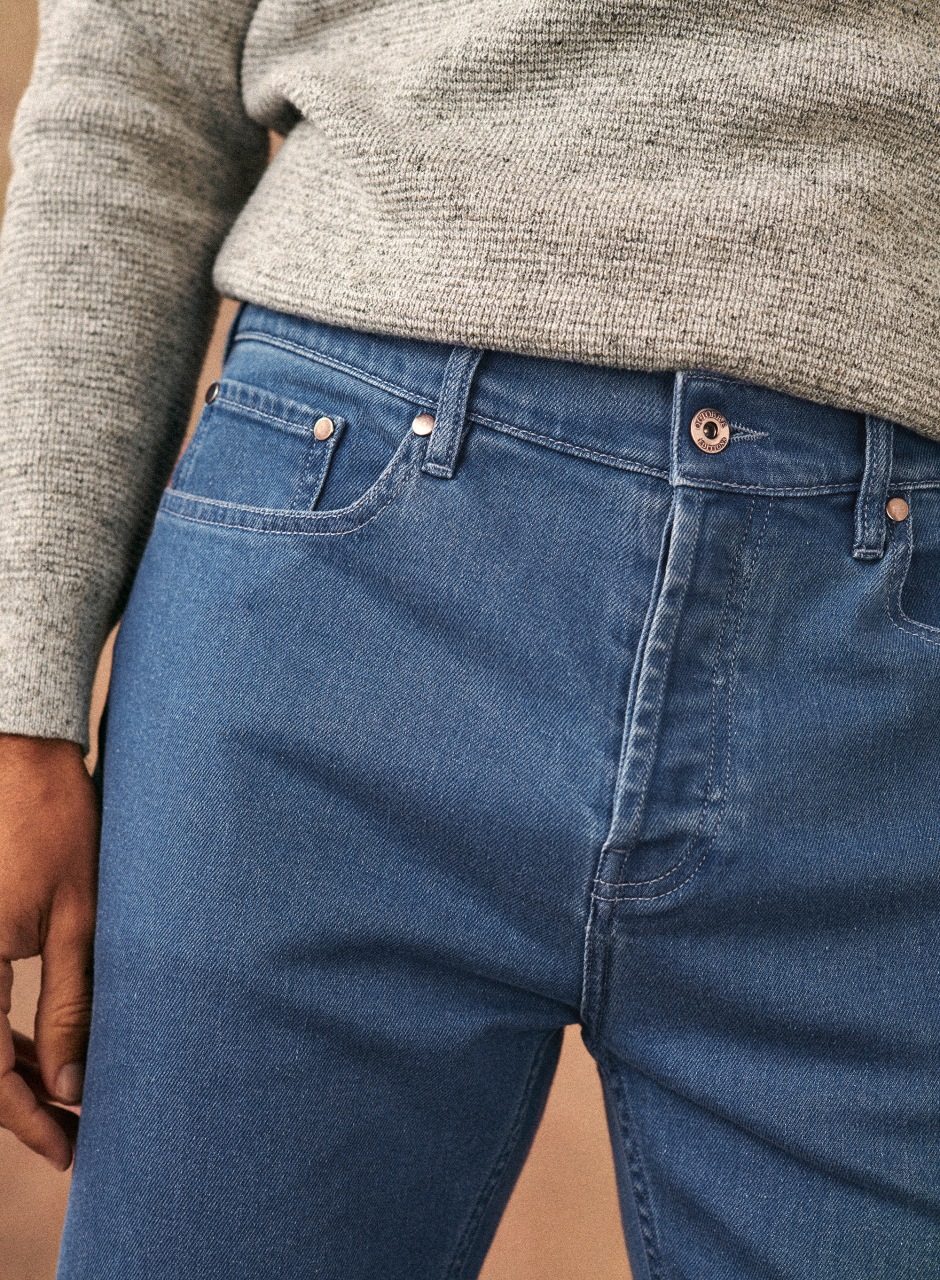 Avi Slim Jeans Washed Blue