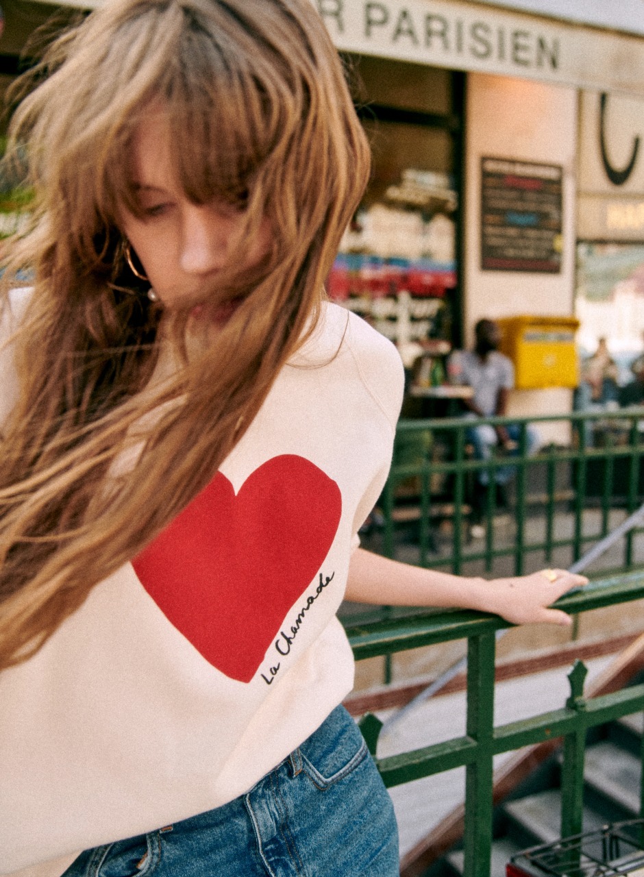 La Chamade Sweatshirt Cream / Red