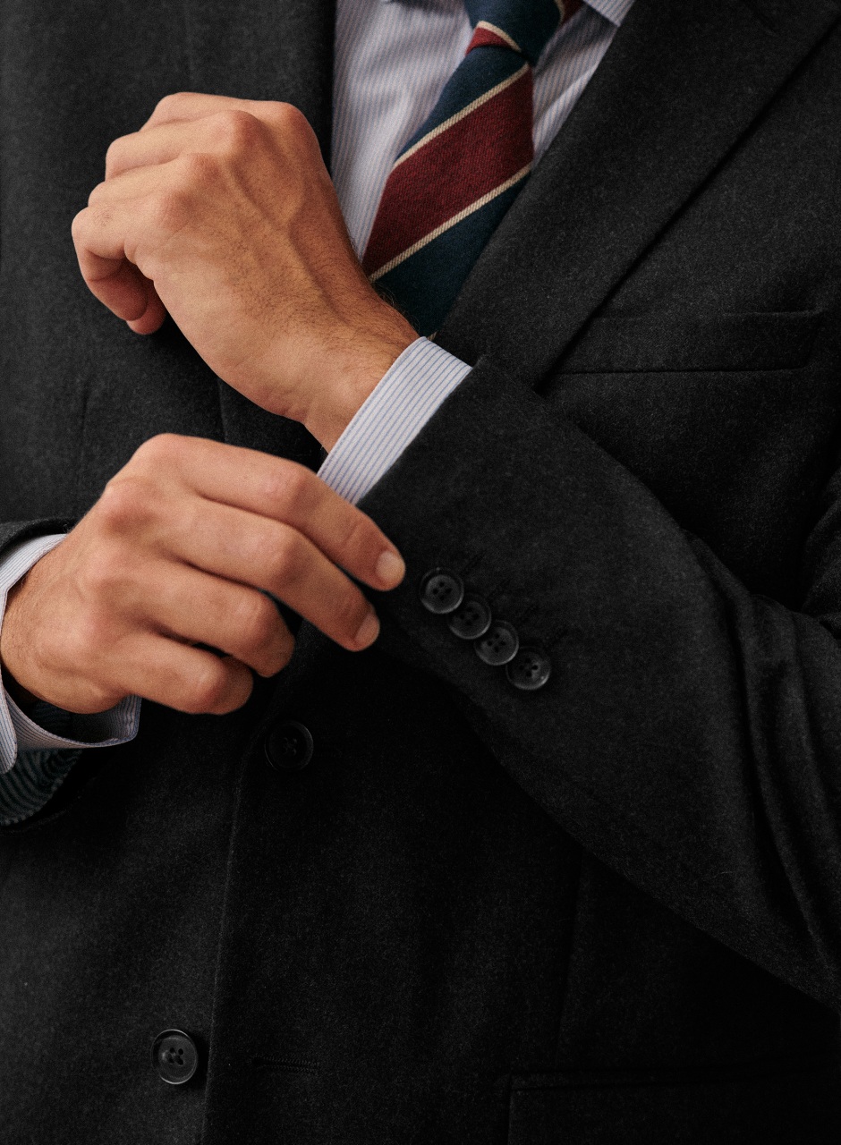 Warren Jacket Navy Full-Length Twill