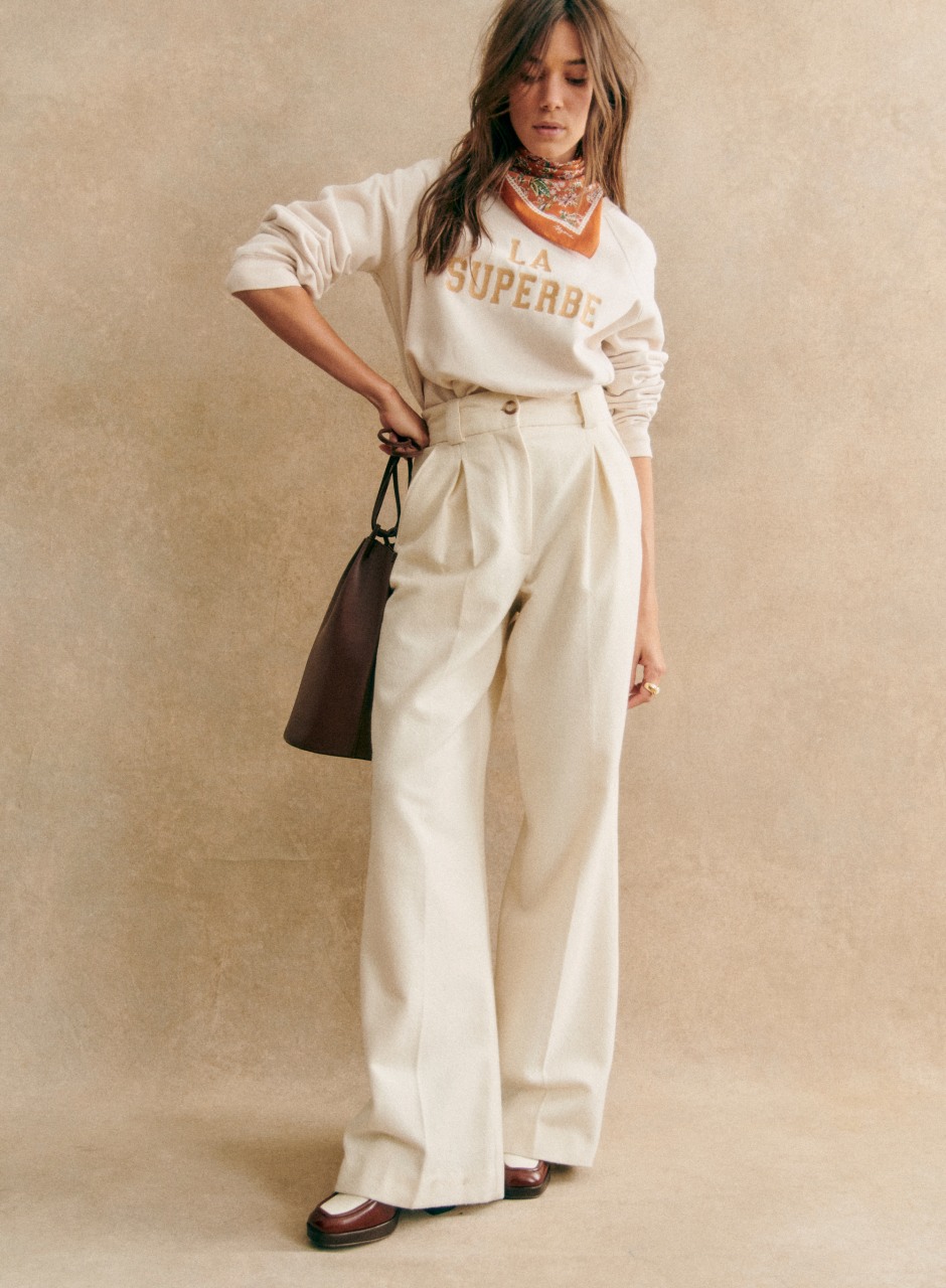 La Superbe Sweat-Shirt Ecru / gold