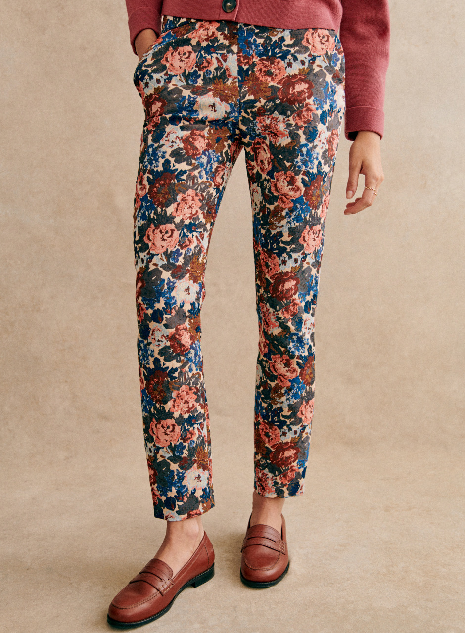 Clara Trousers Jacquard October Roses