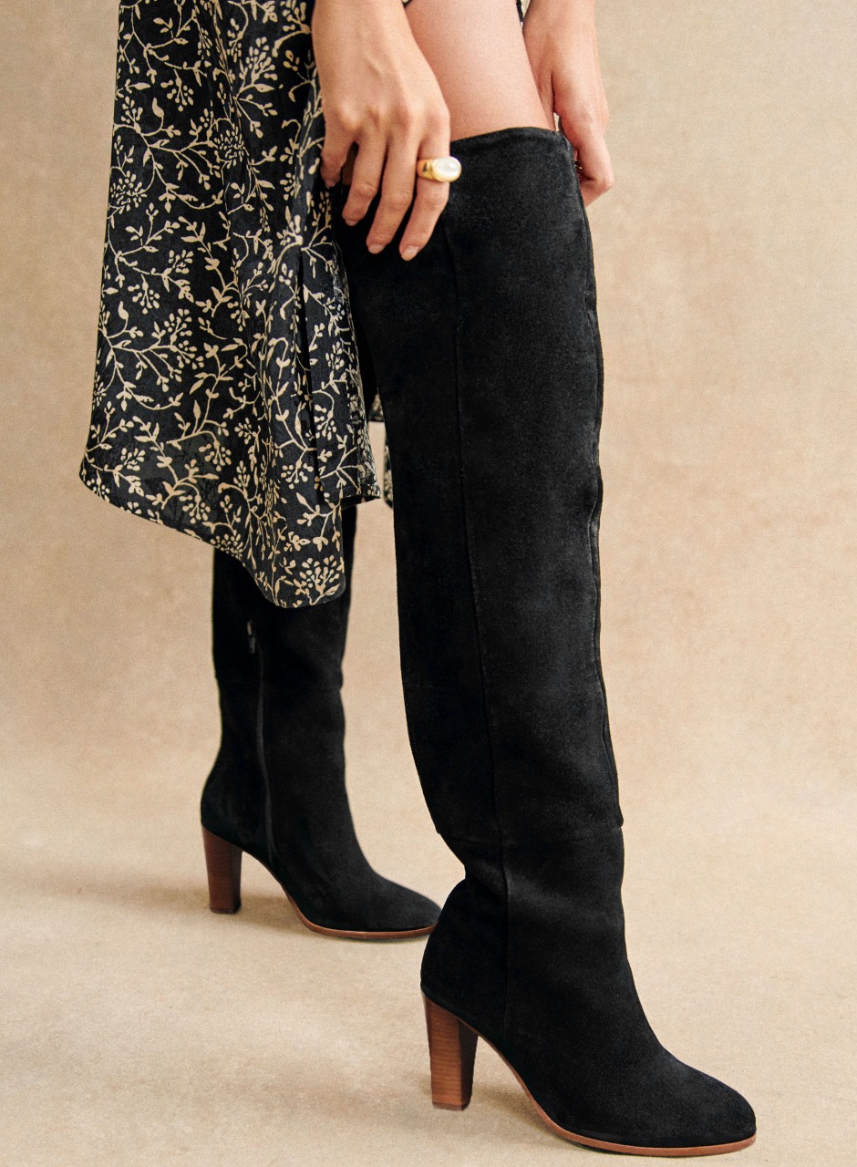 Anaelle Thigh High Boots Black