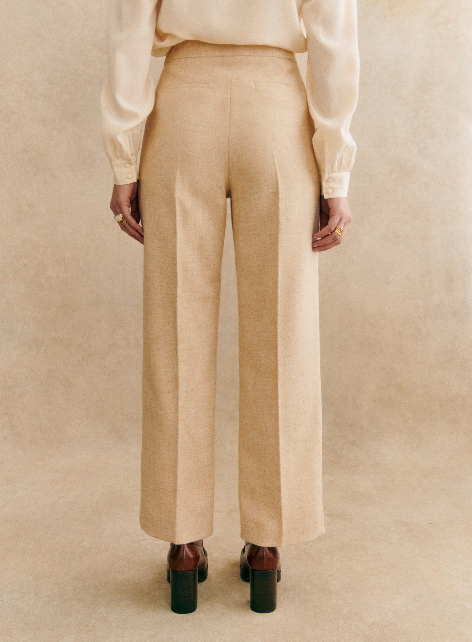 Emilio Trousers Mottled ecru