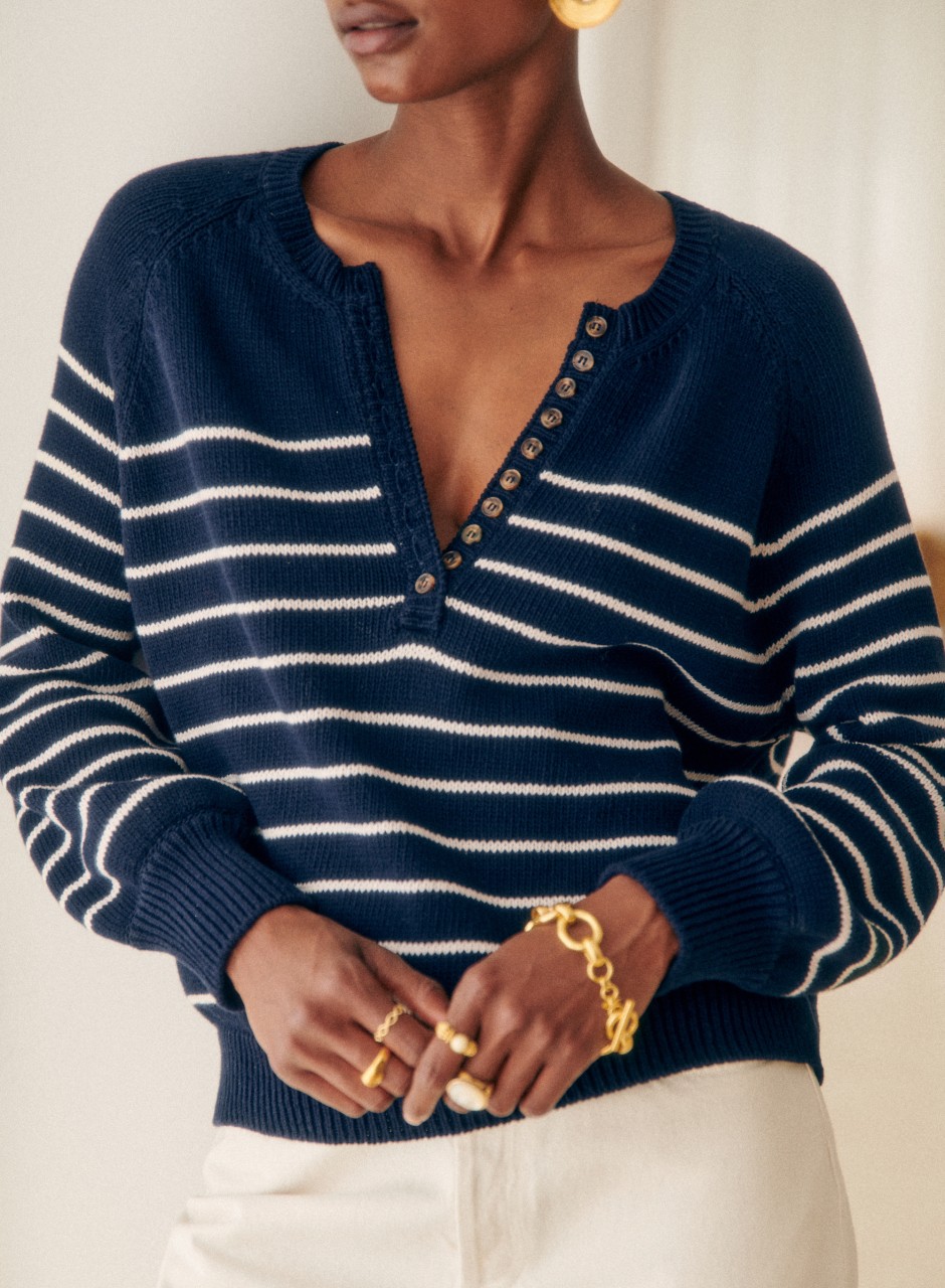 L��ontine Jumper Navy / Ecru