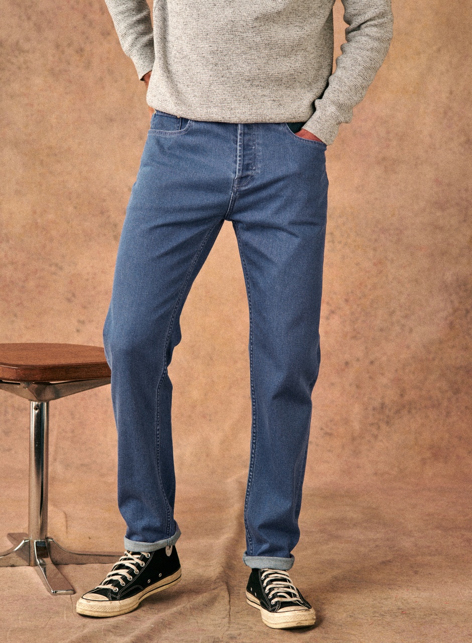 Avi Slim Jeans Washed Blue