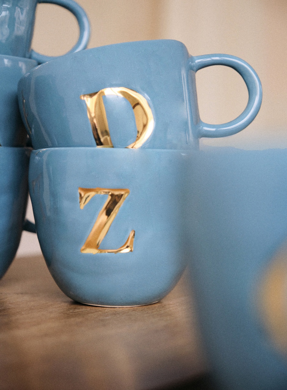 S��zane Maison -  Appolline Blue Mug Letter D