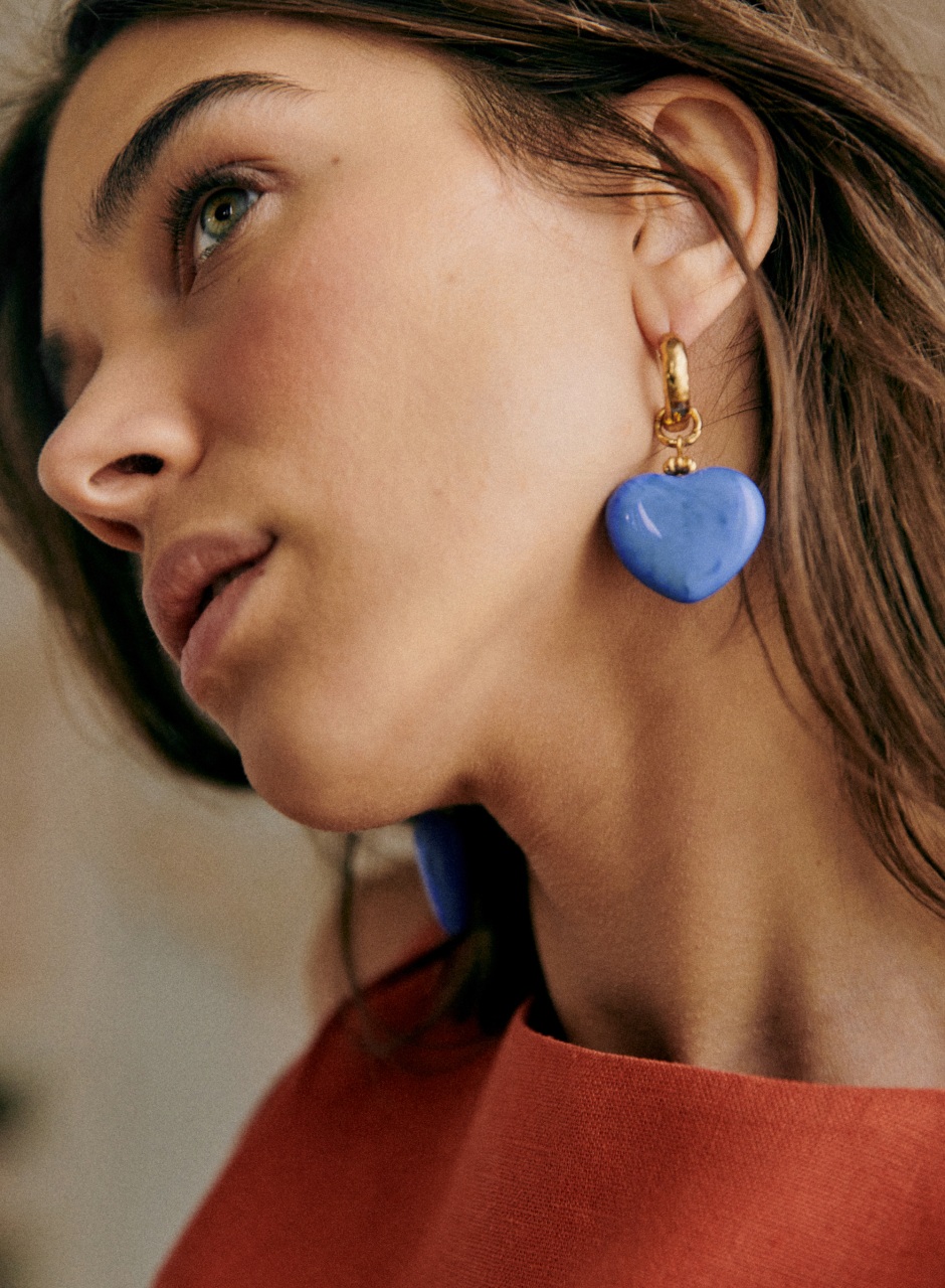 Pippa Earrings Denim Blue