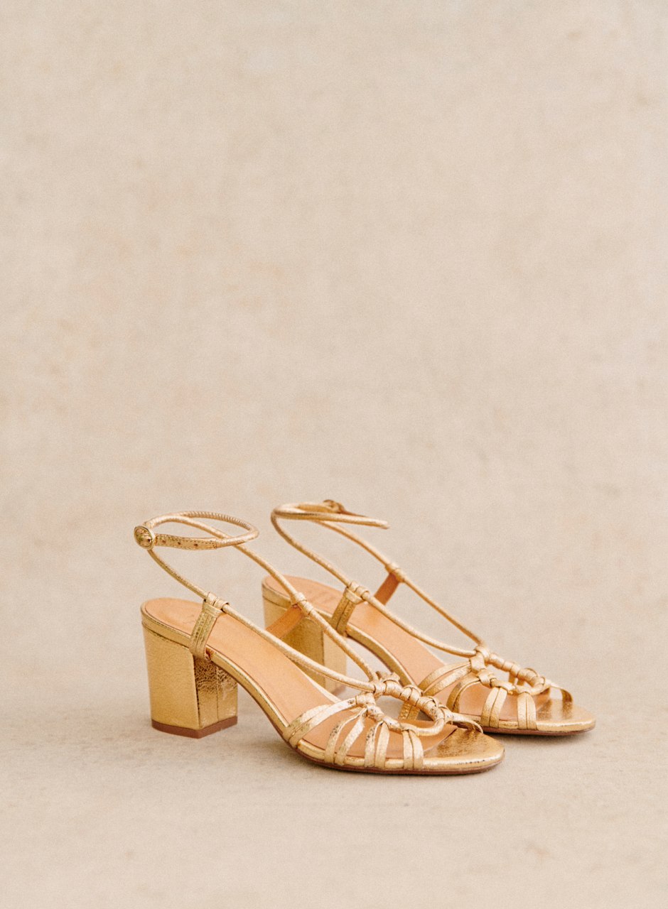 Gloria Sandals Smooth Gold