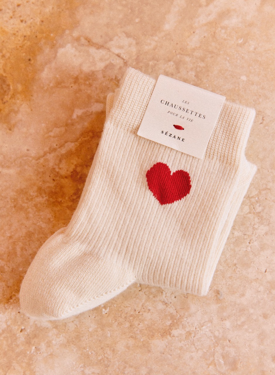 Heart Socks Red