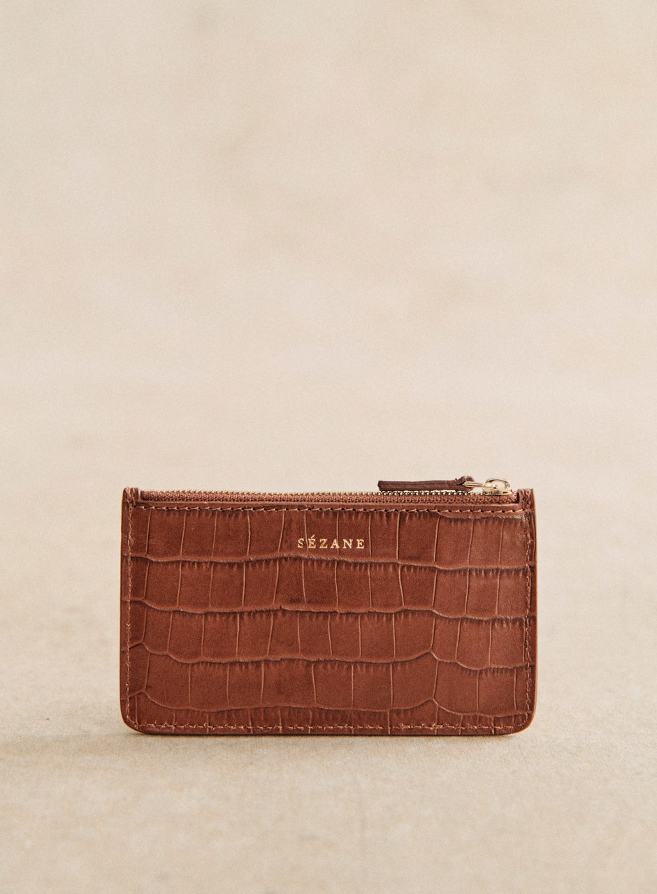 Large Alfred Card Holder Camel Croco