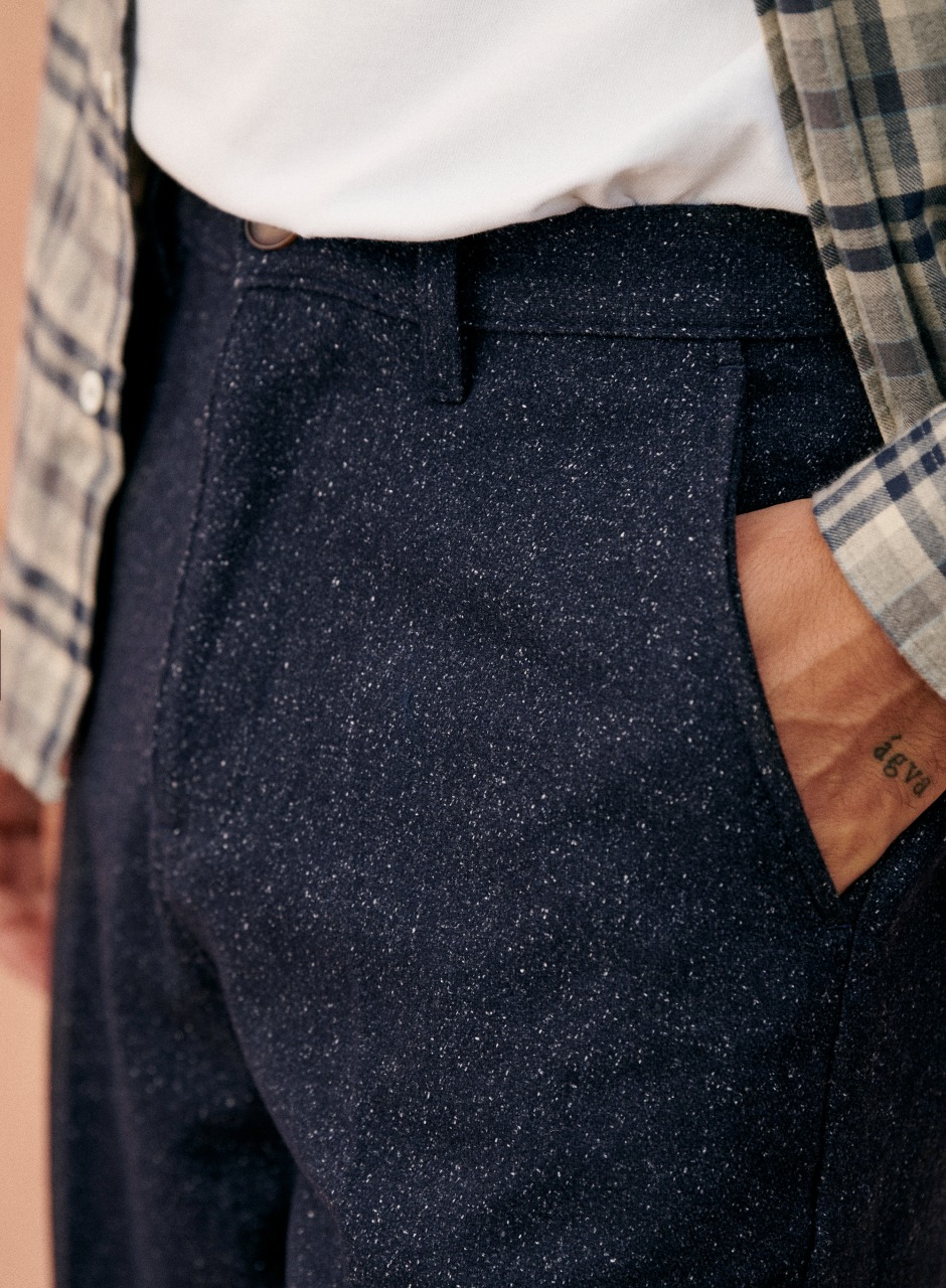 Alford Trousers Flecked Navy