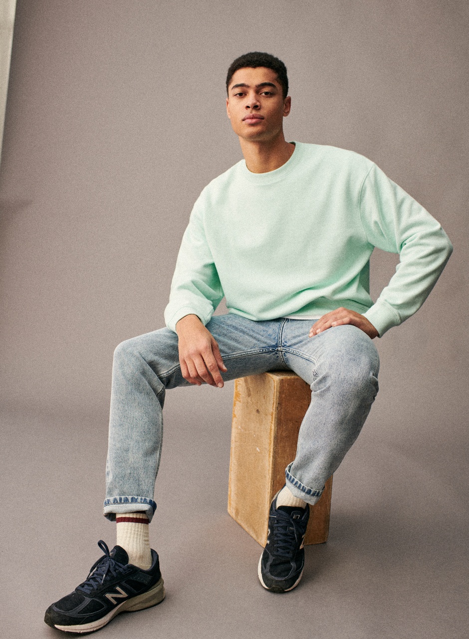 Boxy Sweatshirt Pastel Green