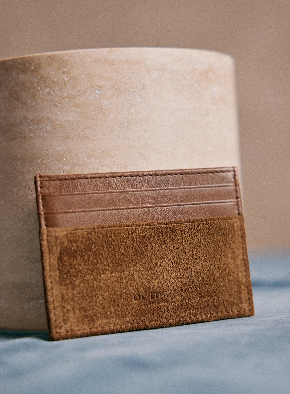 Dean Bi-Material Card Holder Camel