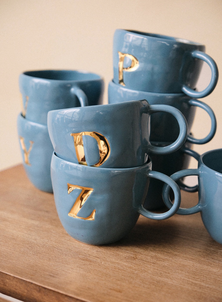 S��zane Maison -  Appolline Blue Mug Letter D