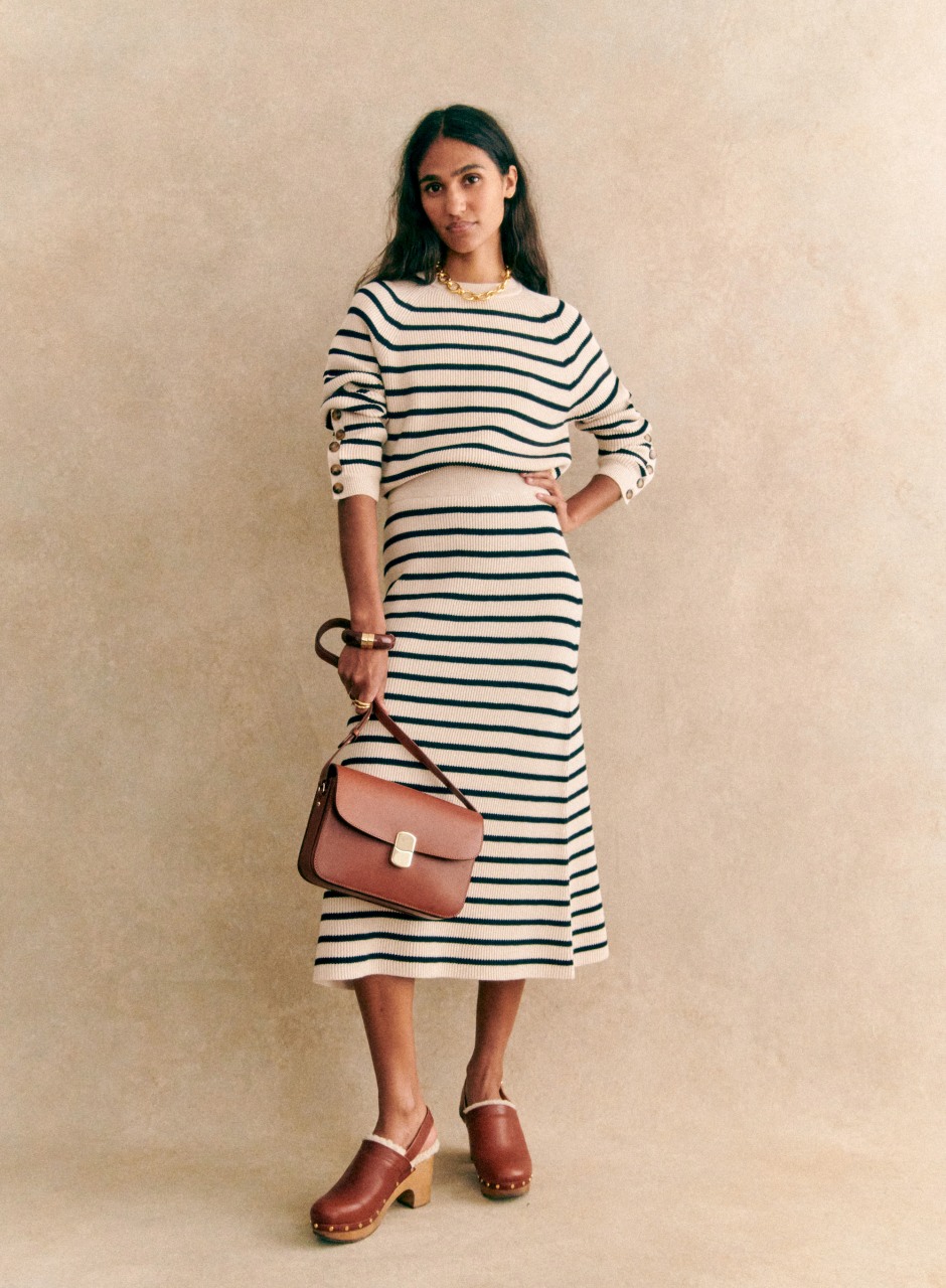 Naelle Skirt Natural / Navy