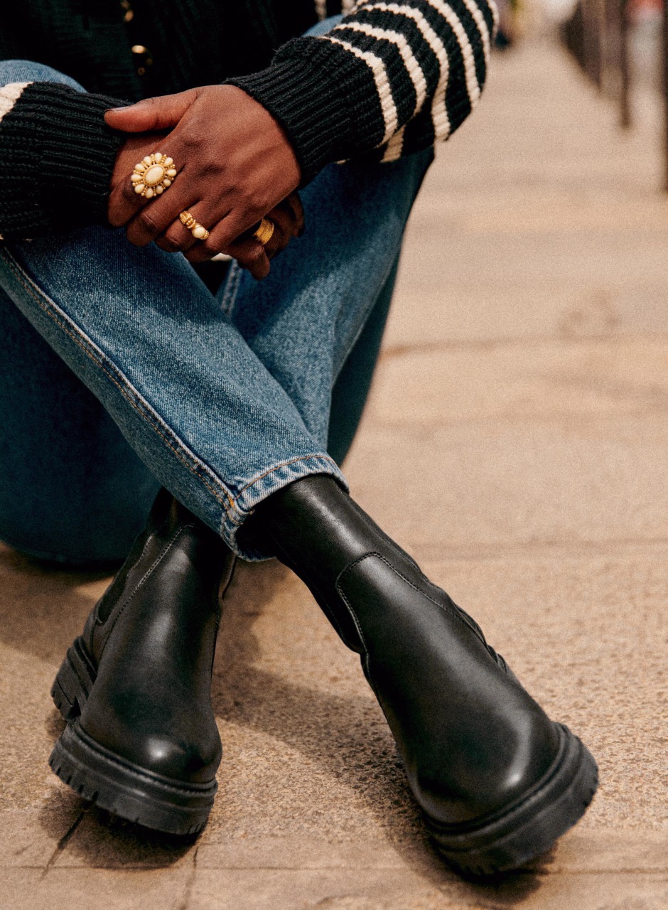 Lena Low Boots Smooth Black