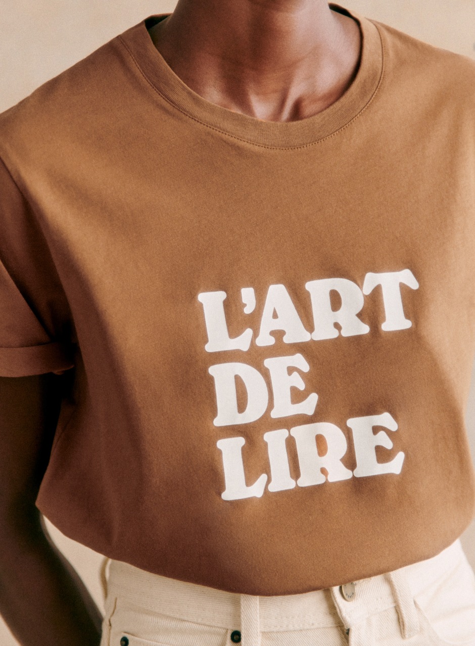 L'art de Lire T-shirt - Solidarity Creation Camel / Ecru