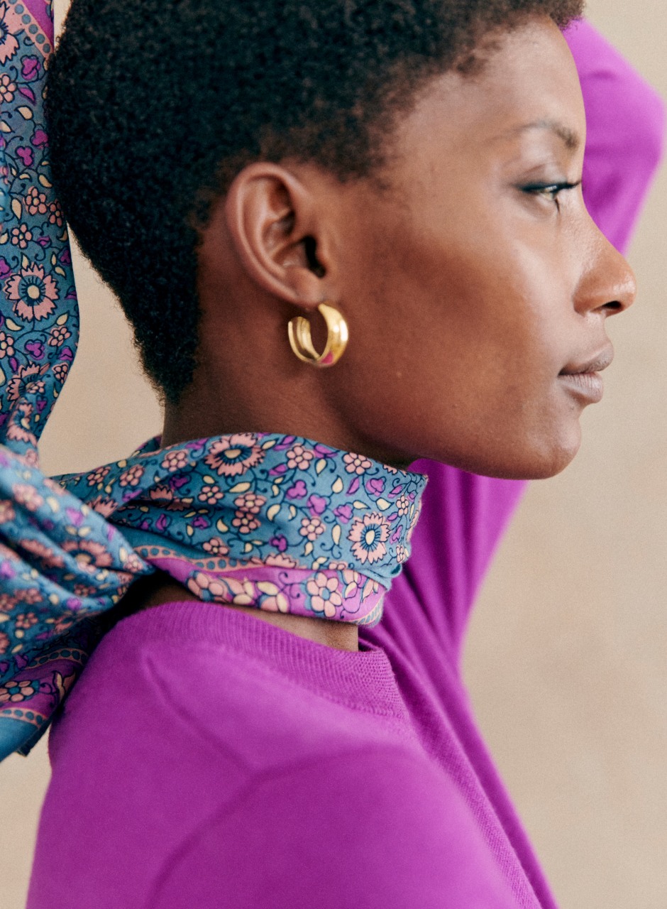 Augustin Scarf Blue/ Vintage Flowers