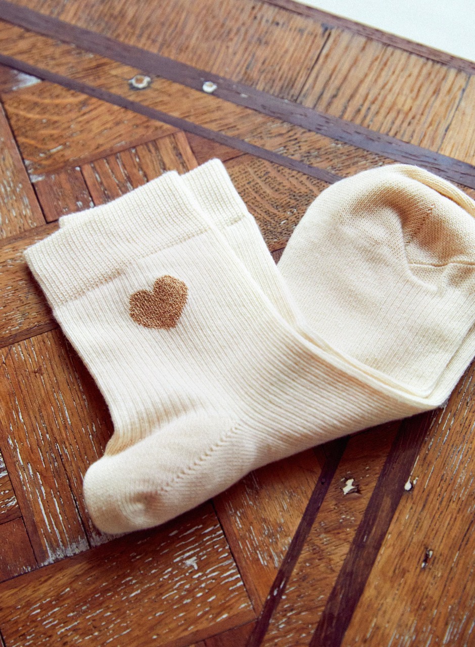 Heart Socks Gold