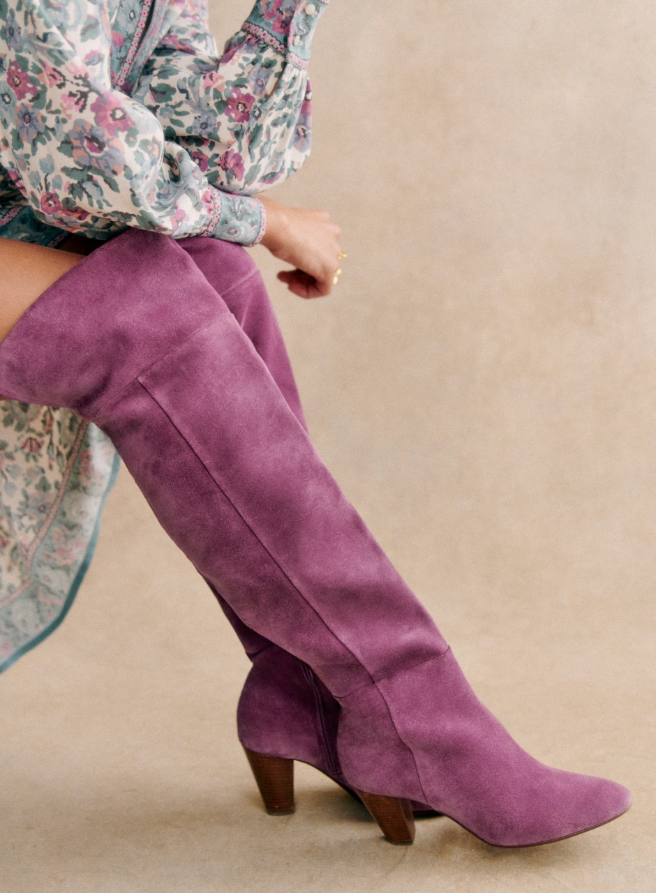 Colette Thigh High Boots Purple