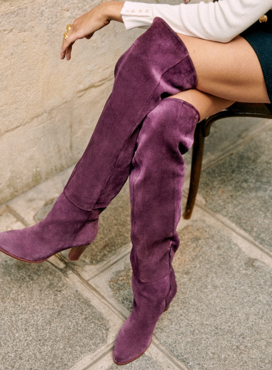 Anaelle Thigh High Boots Mauve