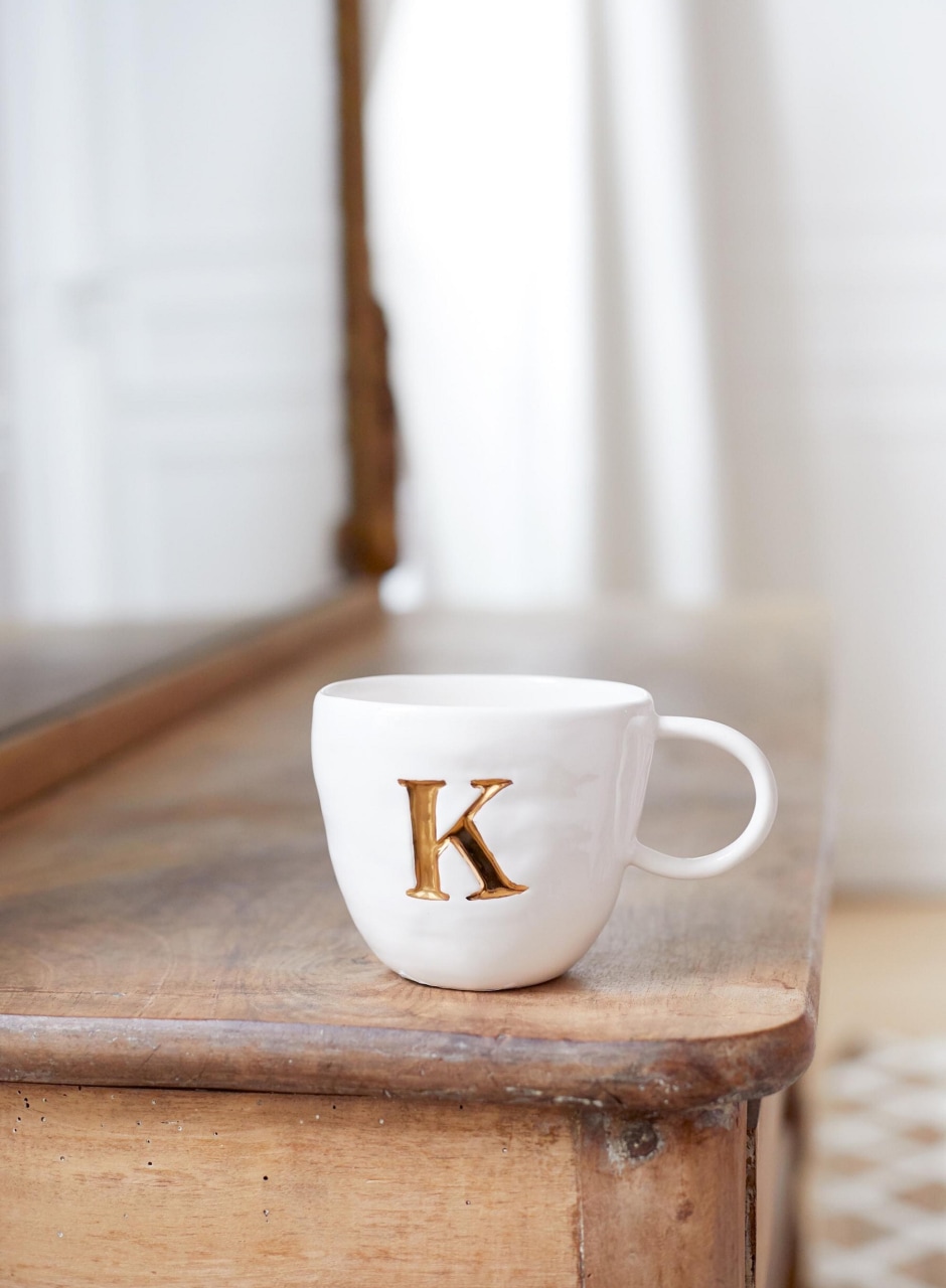 S��zane Maison -  Appolline Mug Ecru Letter K