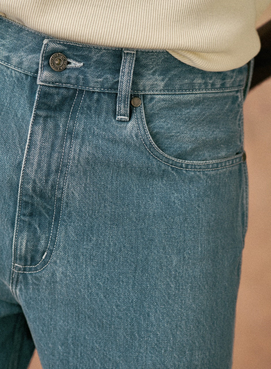 Hanson Straight Pants Denim Blue