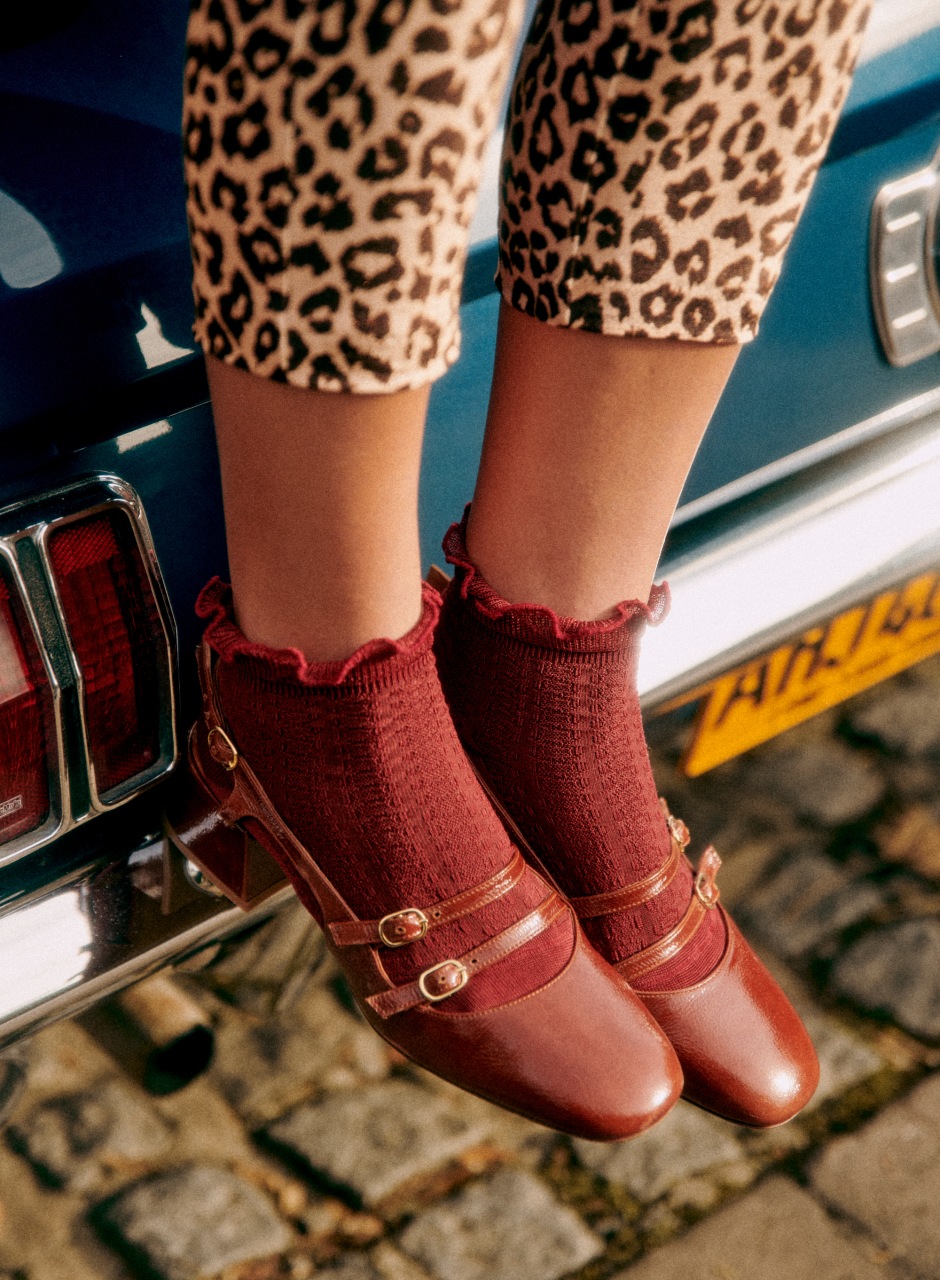 Deva Socks Burgundy