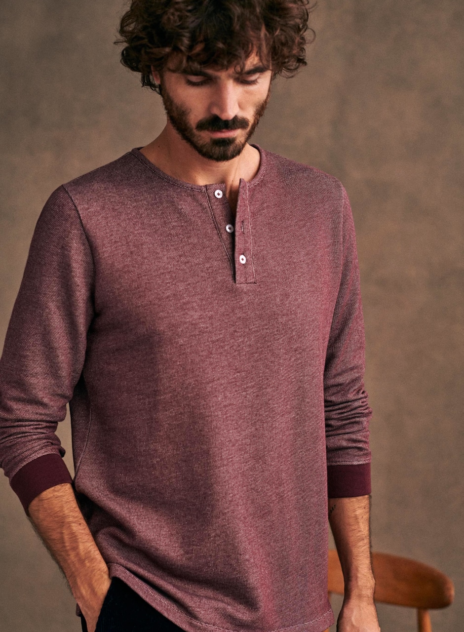 Spike Henley Burgundy