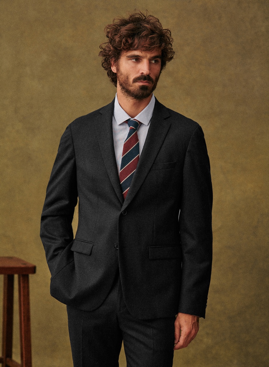 Warren Jacket Navy Full-Length Twill