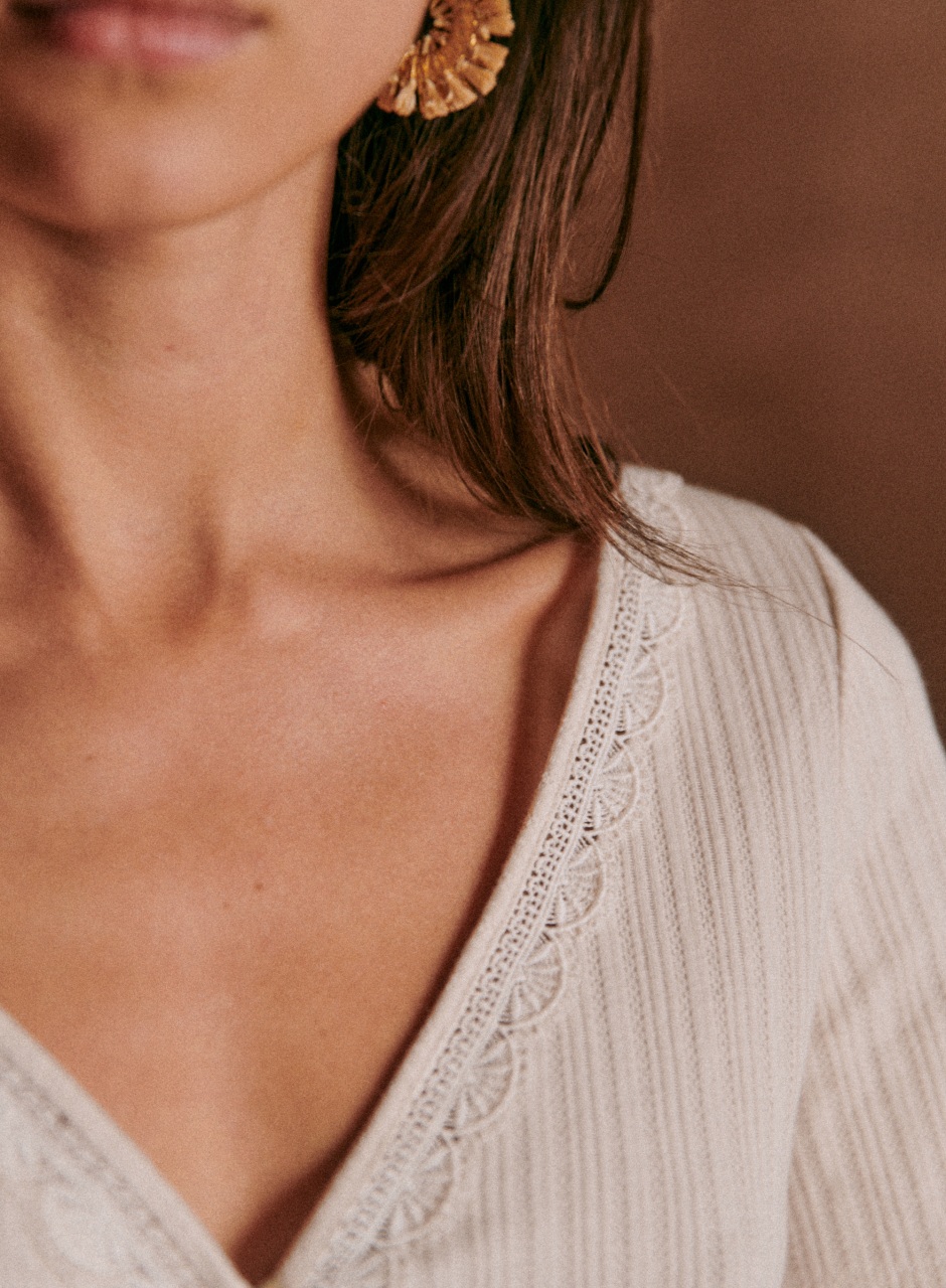 Maddie T-Shirt Cream