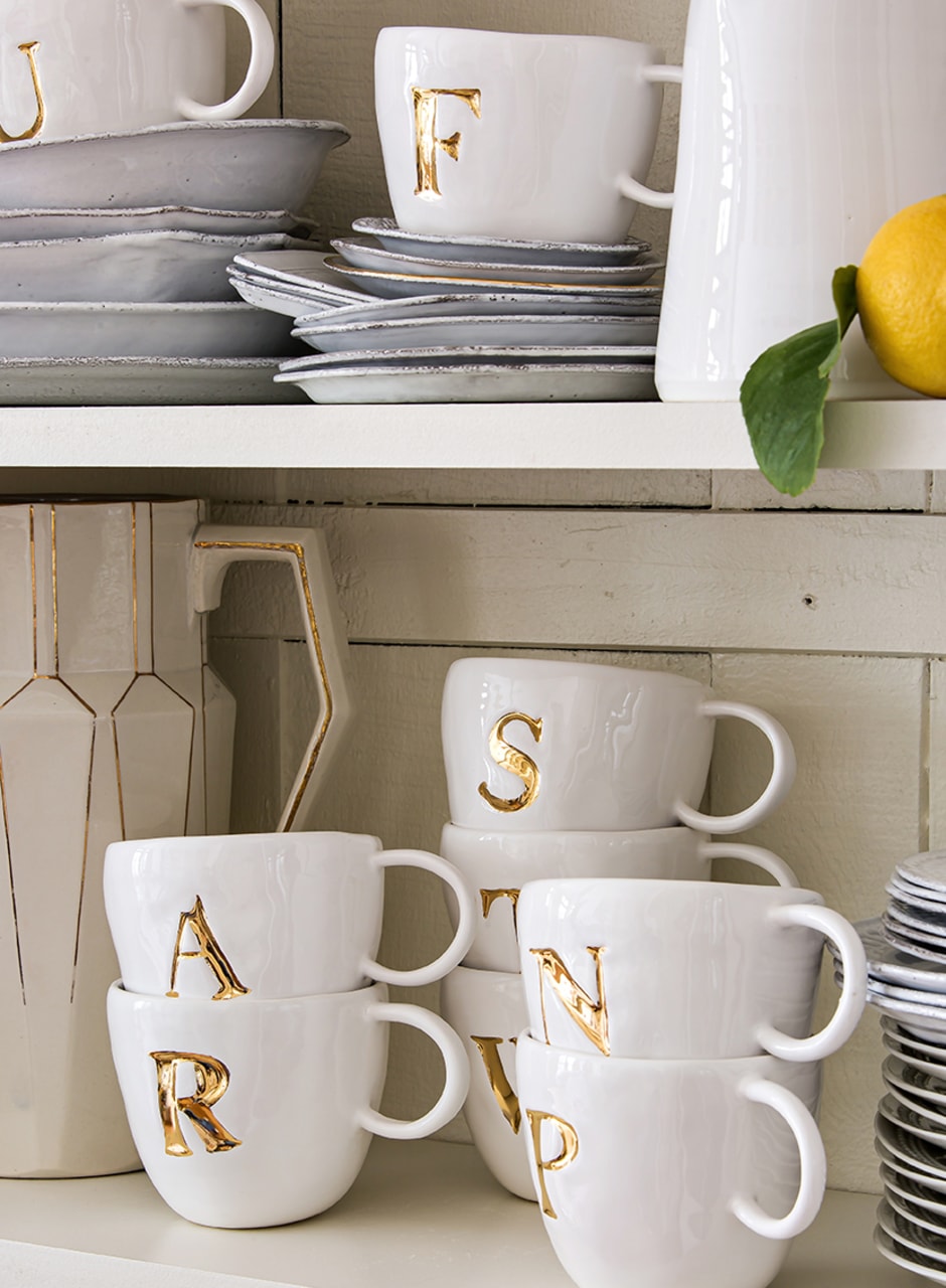 S��zane Maison -  Appolline Mug Ecru Letter F