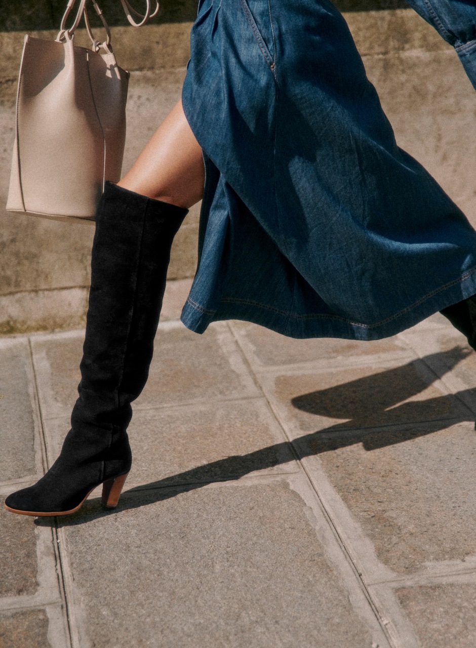 Anaelle Thigh High Boots Black