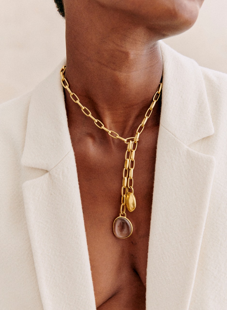 Arya Necklace transparent gold